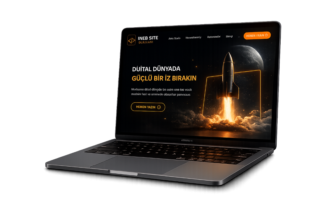 Profesyonel Web Tasarım Mockup (Laptop)