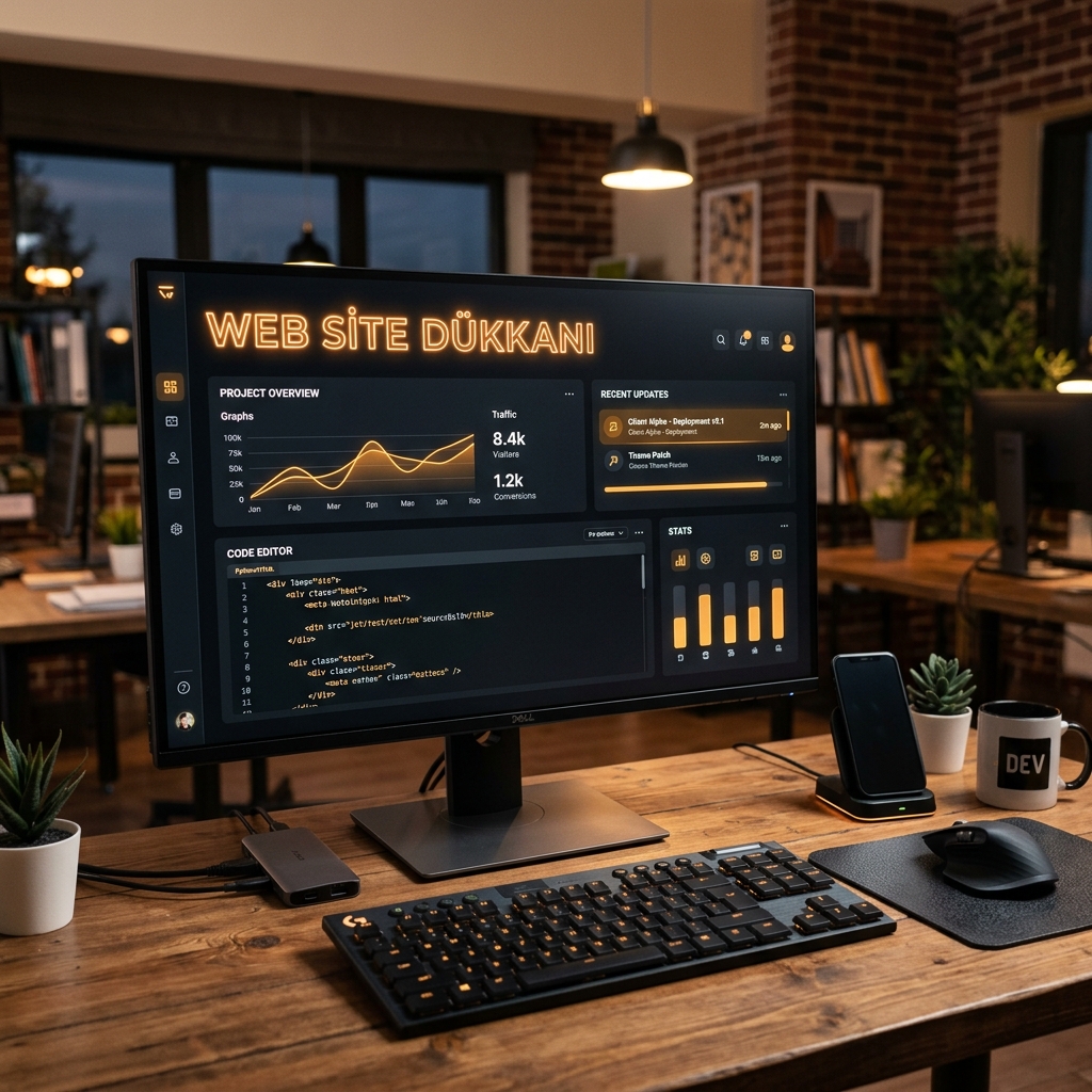 Ofis Çalışma Ortamı Mockup